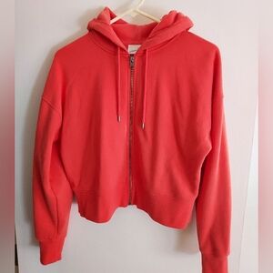 Universal thread cropped zip-up hoodie. Burnt orange/red color NWOTS